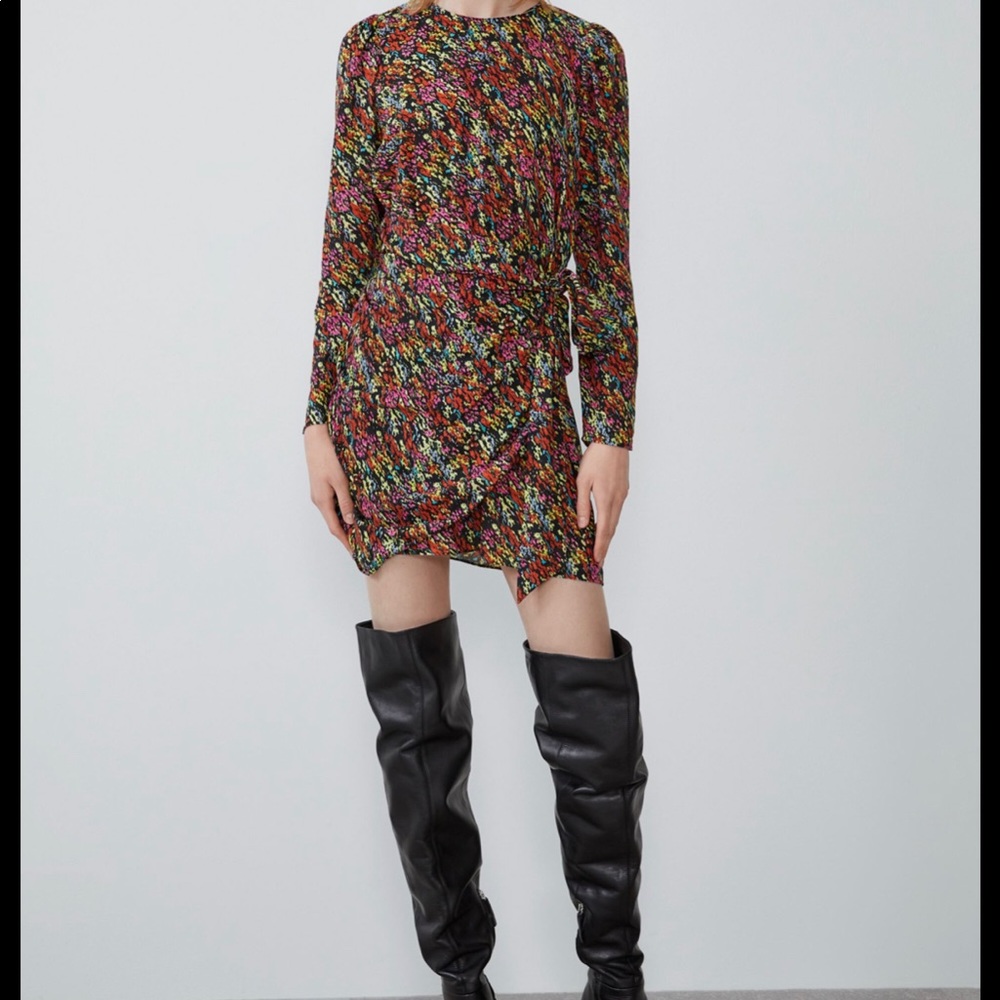 Zara multicolored mini dress XS SOLD OUT